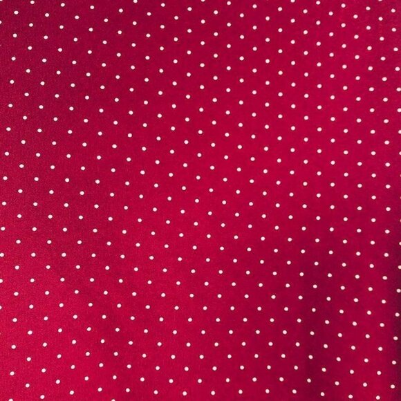 Vintage Copy Cats Womens Polka Dot Blouse Size Medium Detachable Jabot Red White - Picture 10 of 10